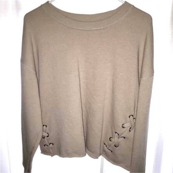 Aerie Braided Cropped Crewneck - Picture 1 of 4